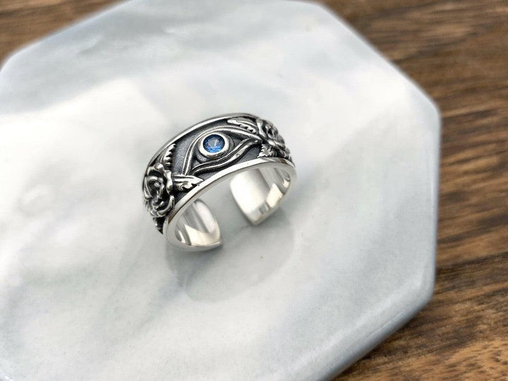 Men's Personalized Retro Horus Eye Ring - Trendha
