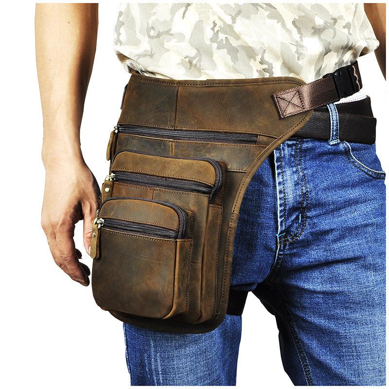 Men's Retro Outdoor Cell Phone Camera Waist Bag - Trendha
