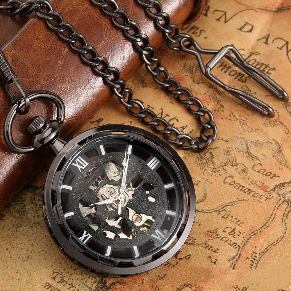 Men's Retro Skeleton Casual Simple Mechanical Pocket Watch - Trendha