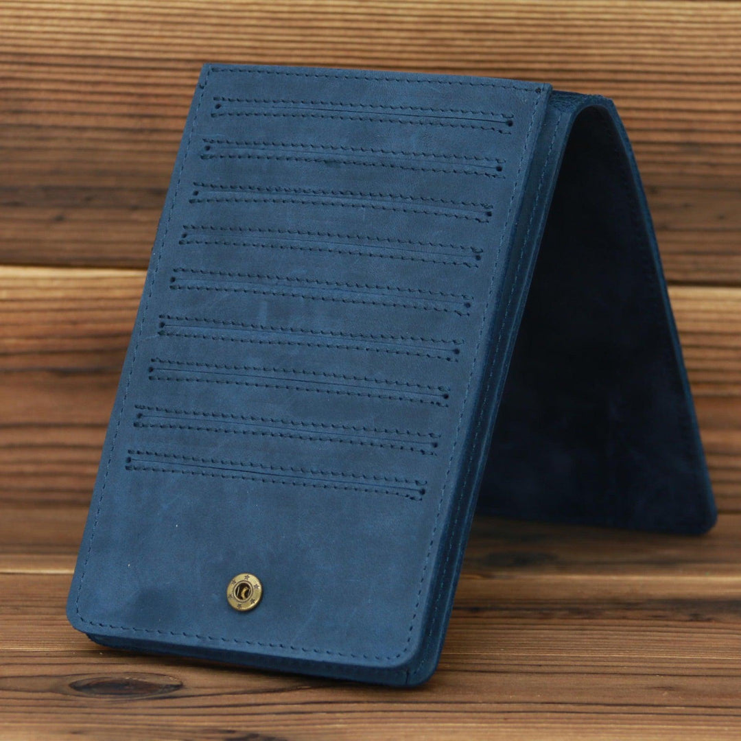Men's Simple Leather Long Phone Bag - Trendha