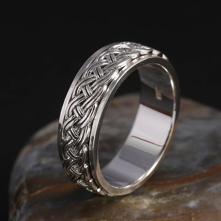 Men's Sterling Silver Rotary Ring - Trendha
