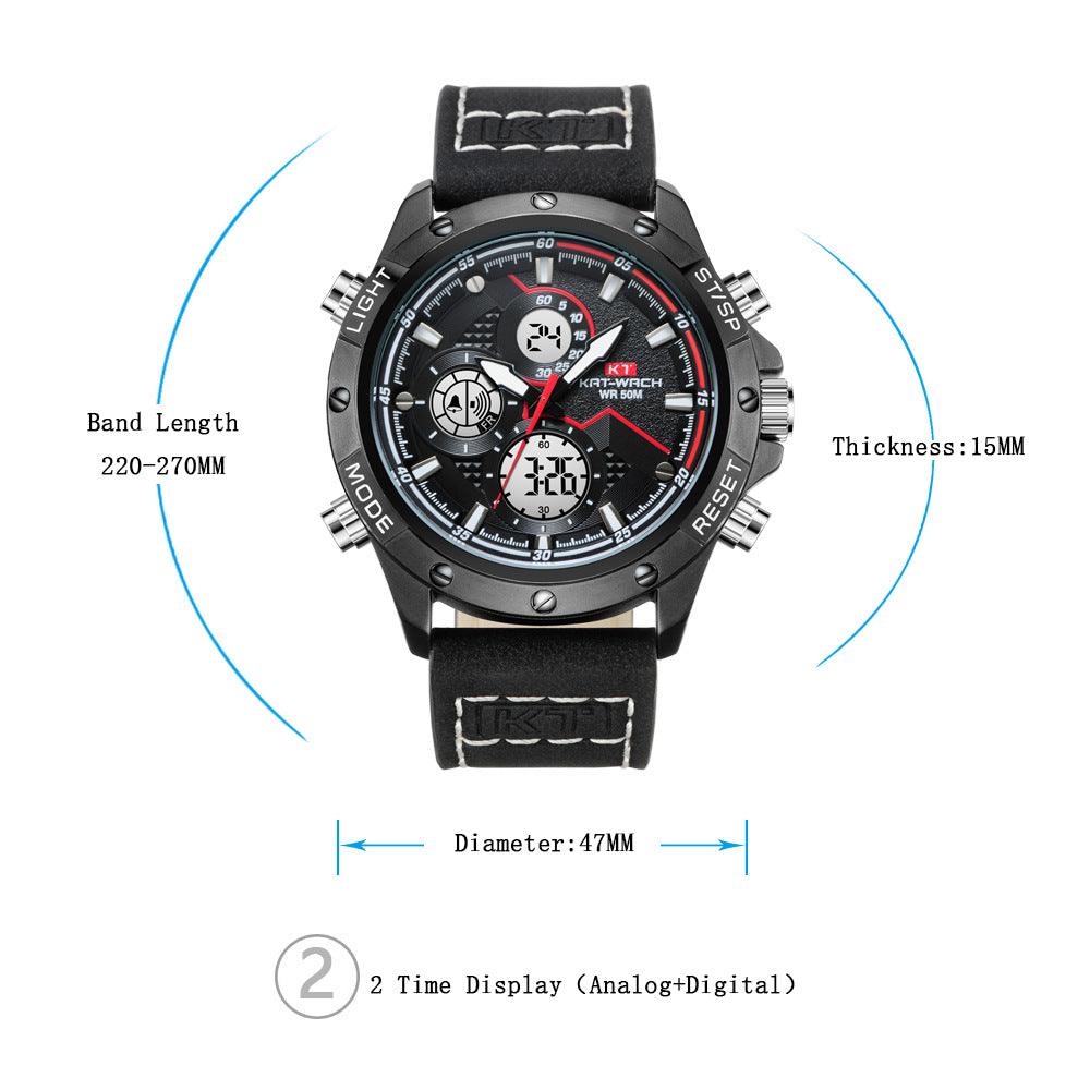 Men's Watch Fashion Multifunction Sports Electronic - Trendha