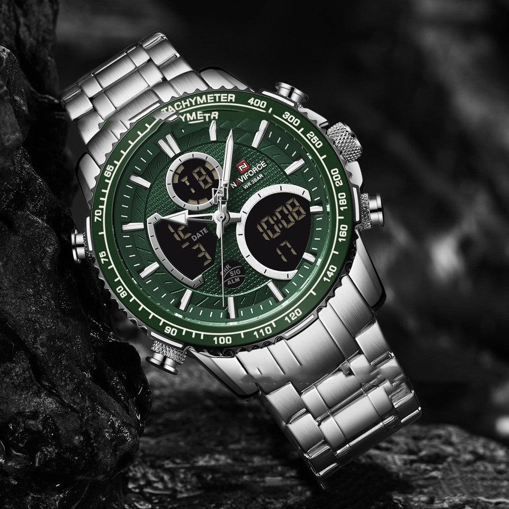Men's Waterproof Dual Display Multifunction Sports Watch - Trendha