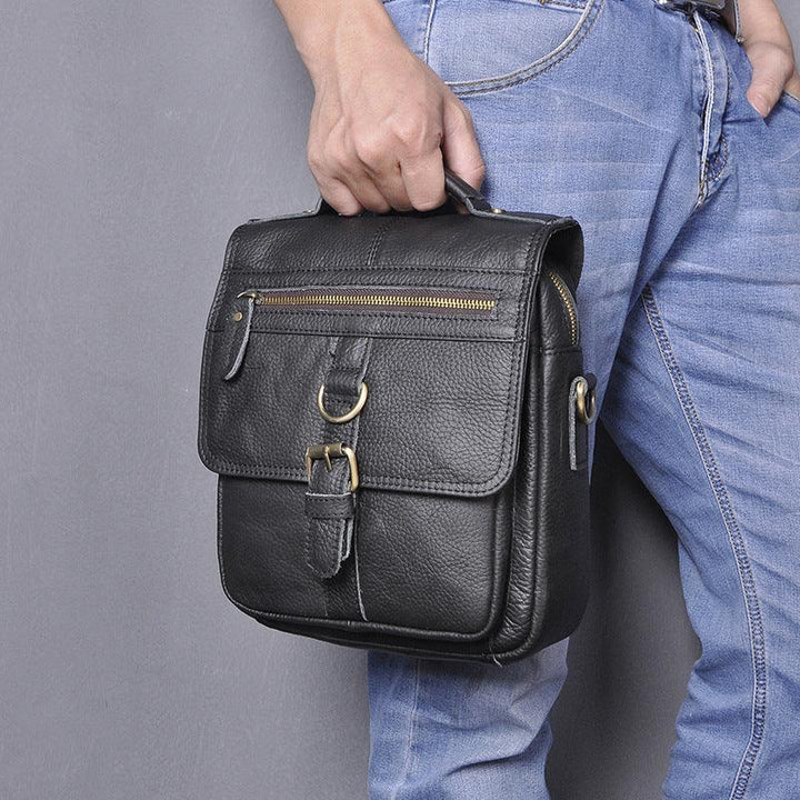 Mens Fashion Casual Multifunctional Leather Shoulder Crossbody Bag - Trendha