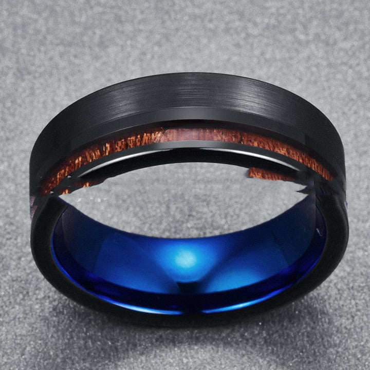 Mens Fashion Simple Frosted Tungsten Steel Ring - Trendha