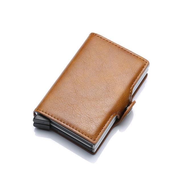 Metal Leather Card Holder Pocket Commercial Bank Credit Card - Trendha