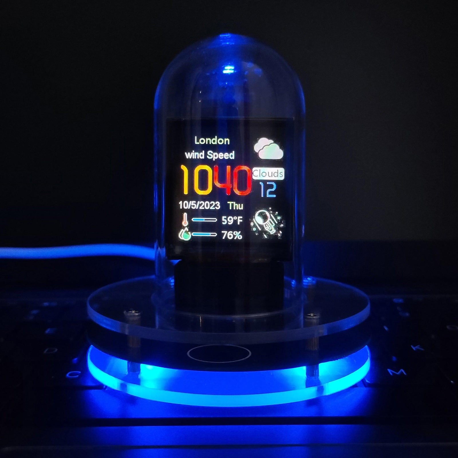 Meteorological Black And White Small TV RGB Desktop Ornaments - Trendha