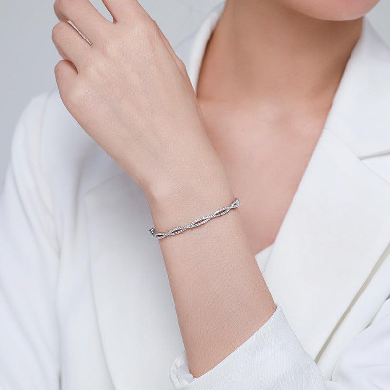 Micro-set Cross Wave Jewelry Bracelet - Trendha