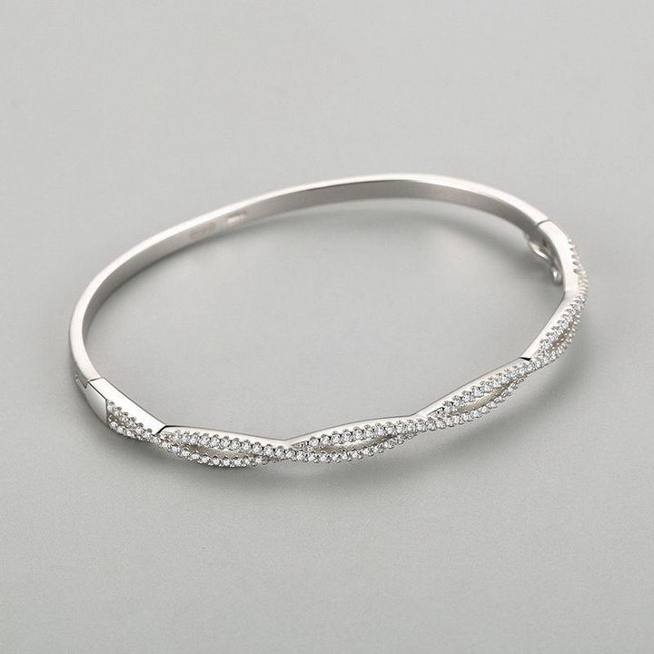Micro-set Cross Wave Jewelry Bracelet - Trendha