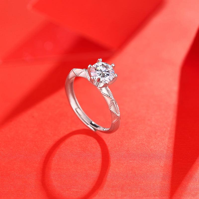 Moissanite's Promise Of Love Ring For Women - Trendha