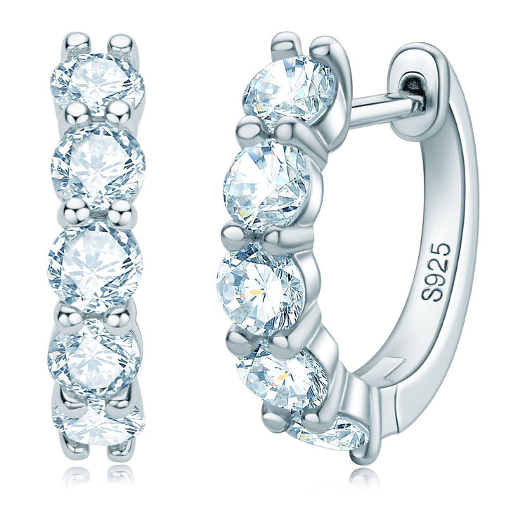 Mosan Diamond Earrings S925 Sterling Silver Ornaments - Trendha