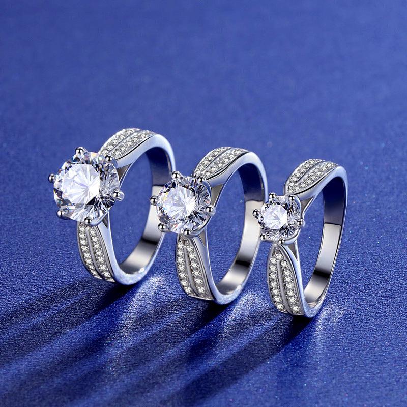 Mossanstone Ring S925 Silver 1 Carat - Trendha