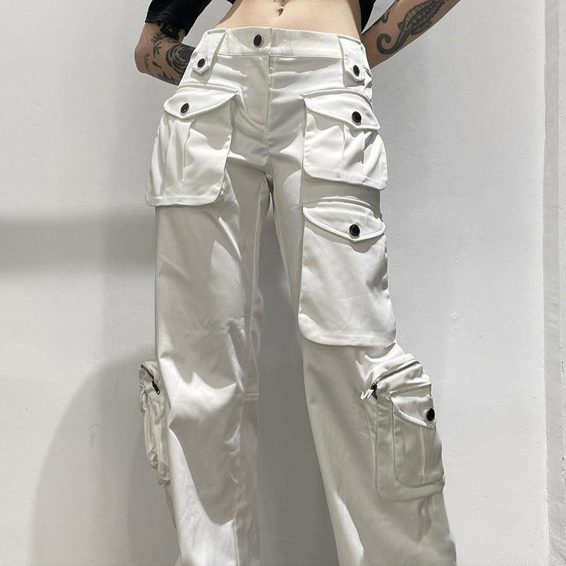 Multi Pocket Straight Low Rise Heavy Duty Jeans - Trendha
