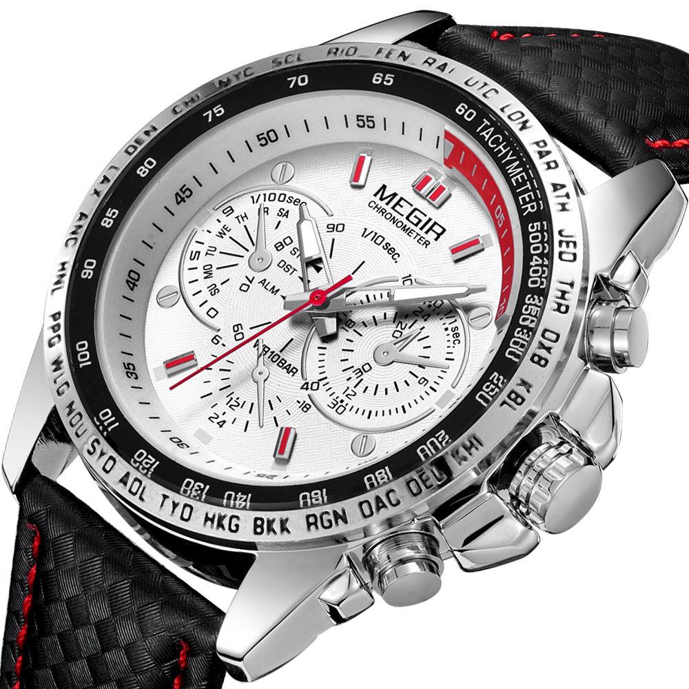 Multifunctional Chronograph Fashion Luminous Steel Case Quartz Watch - Trendha
