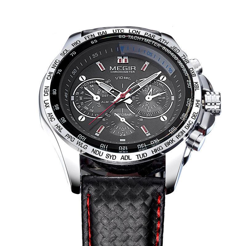 Multifunctional Chronograph Fashion Luminous Steel Case Quartz Watch - Trendha