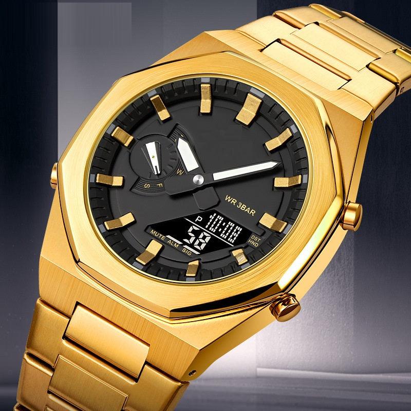 Multifunctional Sports Electronic Male Student Five Sets Of Alarm Clock Business Waterproof Watch - Trendha