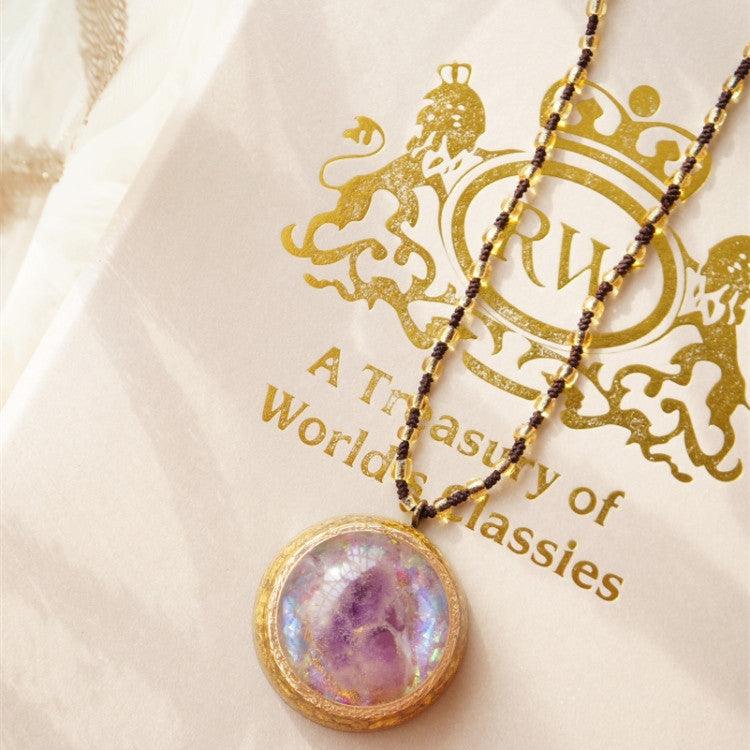 Natural Amethyst Pendant For Two Harmonious Necklace - Trendha