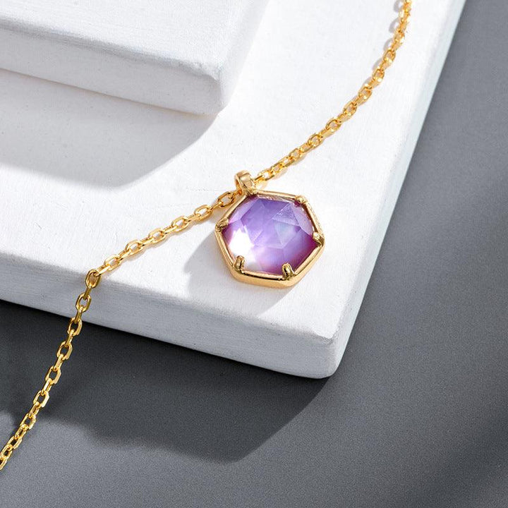 Natural Amethyst Women's Necklace - Trendha