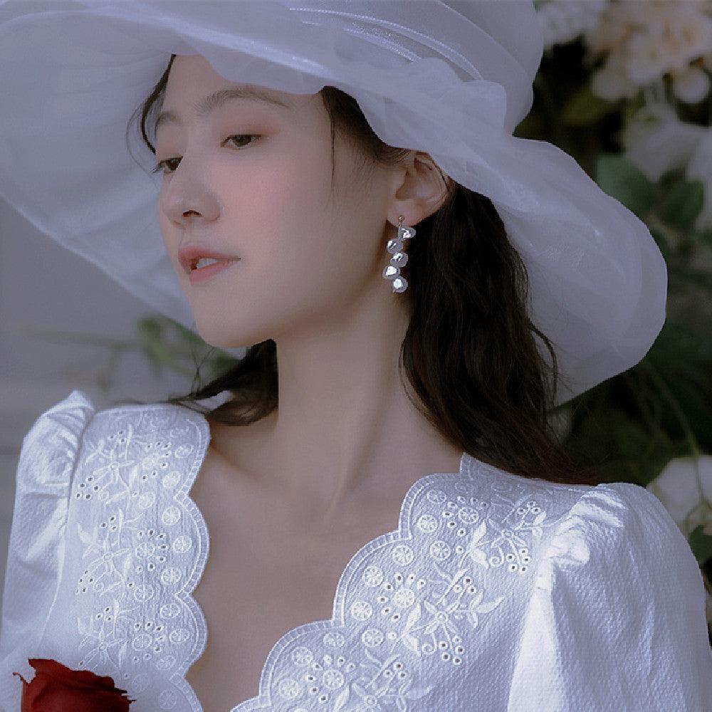 Natural Aurora Petal Baroque Pearl Earrings - Trendha