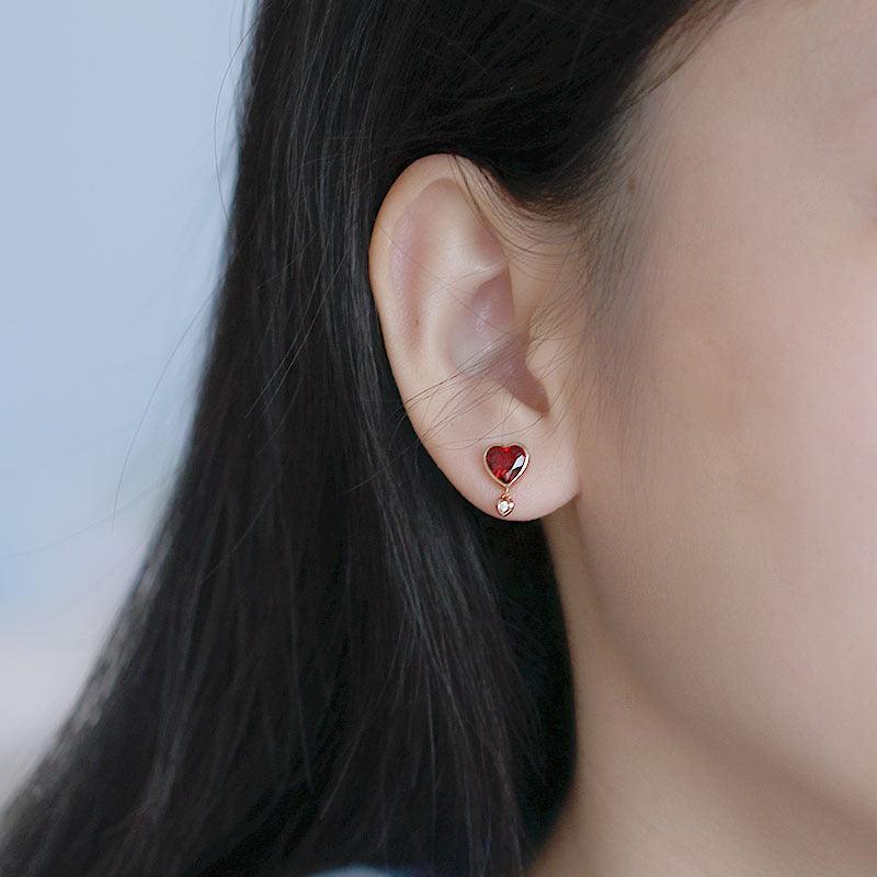 Natural Garnet Versatile Zircon Earrings - Trendha