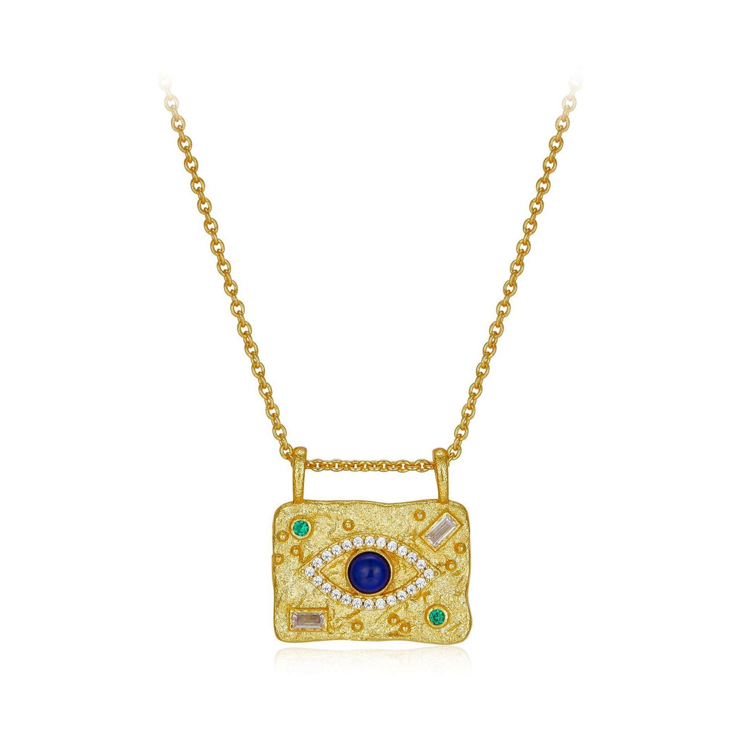 Natural Lapis Lazuli Beautiful Surface Necklace - Trendha