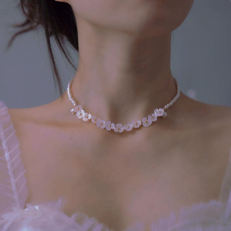 Natural Shell Carved Necklace Women's Summer