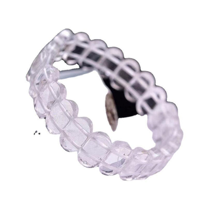 Natural White Crystal Single Loop Bracelet - Trendha