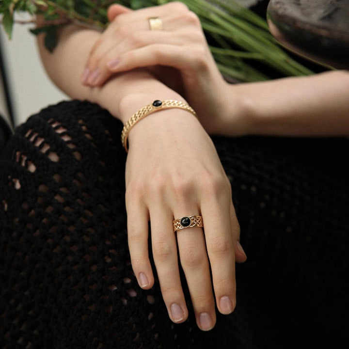 New Agate Ring Women's Retro Light Luxury - Trendha