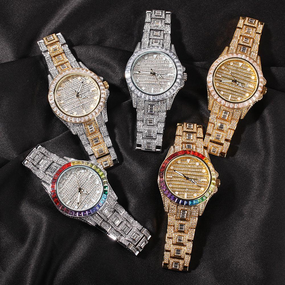 New Color Diamond Butterfly Double Button Quartz Watch - Trendha