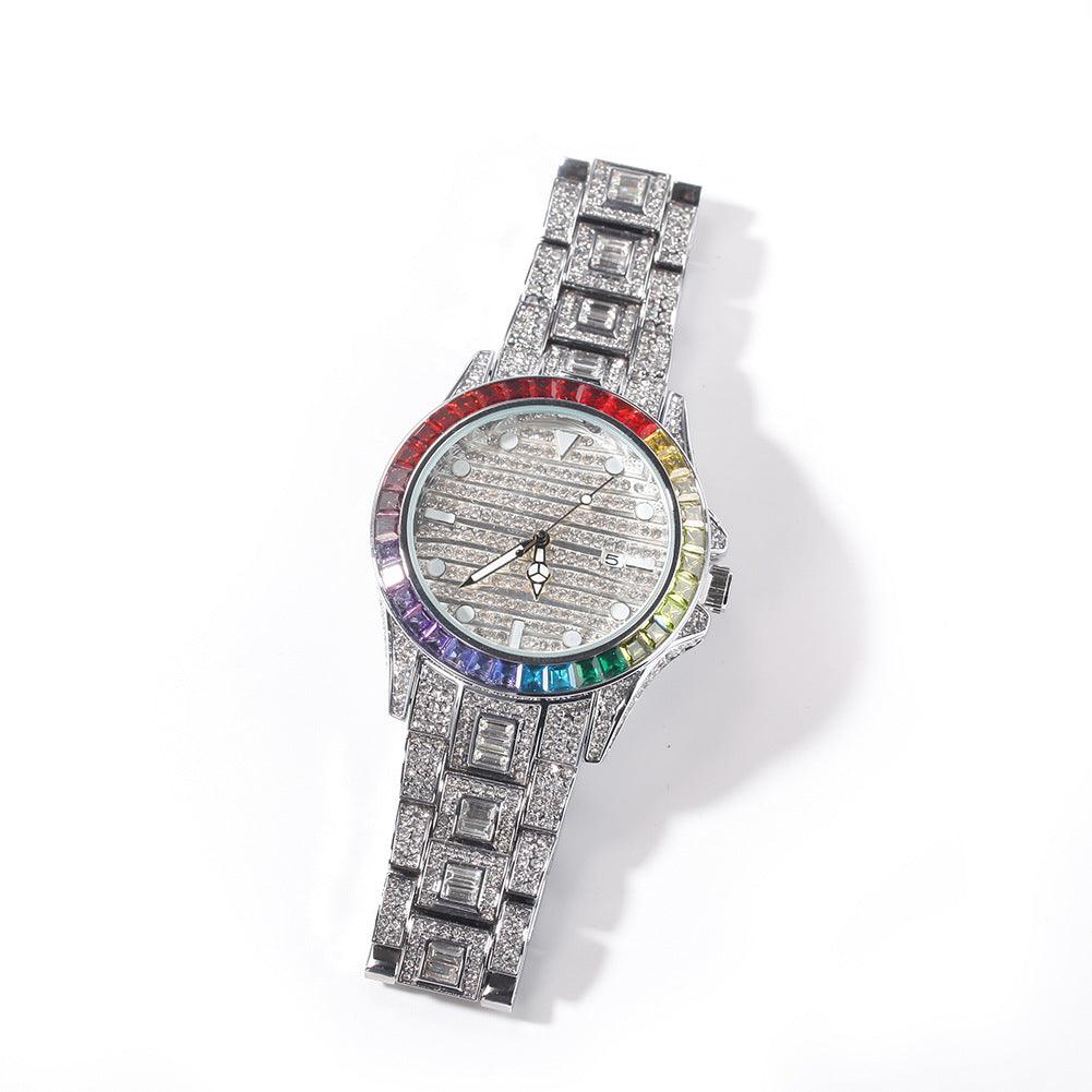 New Color Diamond Butterfly Double Button Quartz Watch - Trendha