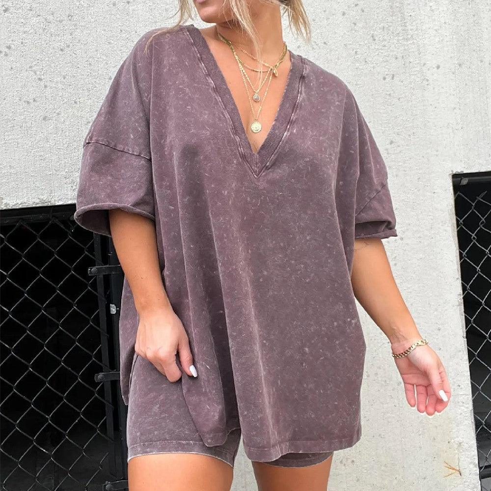 New Fashion Loose Casual Fried Color Two-piece Set For Women - Trendha