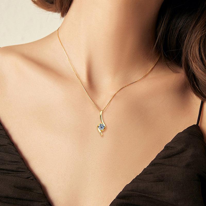 New Internet Celebrity Ins Diamond Necklace Light Luxury High-grade 925 Sterling Silver - Trendha