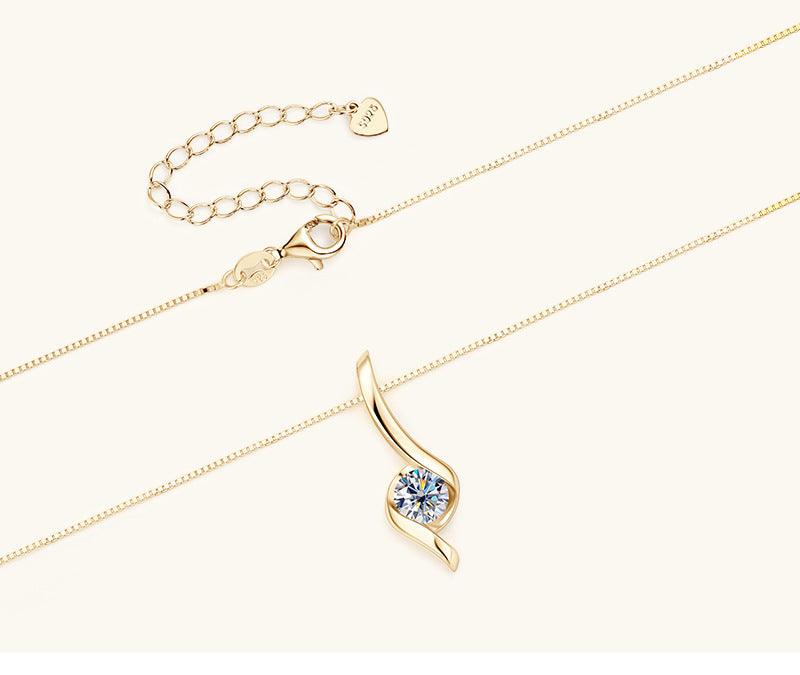 New Internet Celebrity Ins Diamond Necklace Light Luxury High-grade 925 Sterling Silver - Trendha