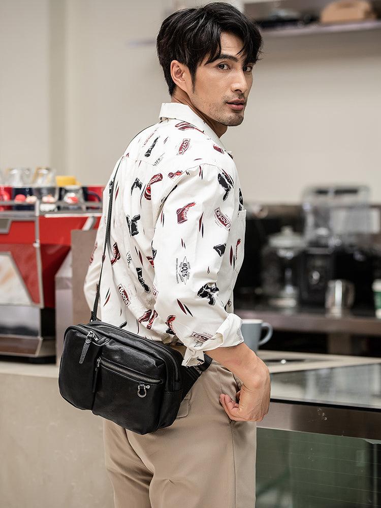 New Leather Men's Shoulder Bag Is Fashionable - Trendha
