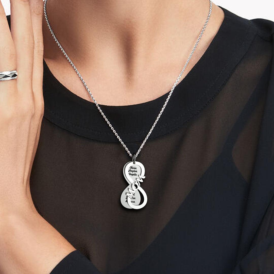 New Mother's Day DIY Retro Simple Sweater Necklace Stainless Steel Pendant - Trendha