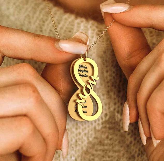 New Mother's Day DIY Retro Simple Sweater Necklace Stainless Steel Pendant - Trendha
