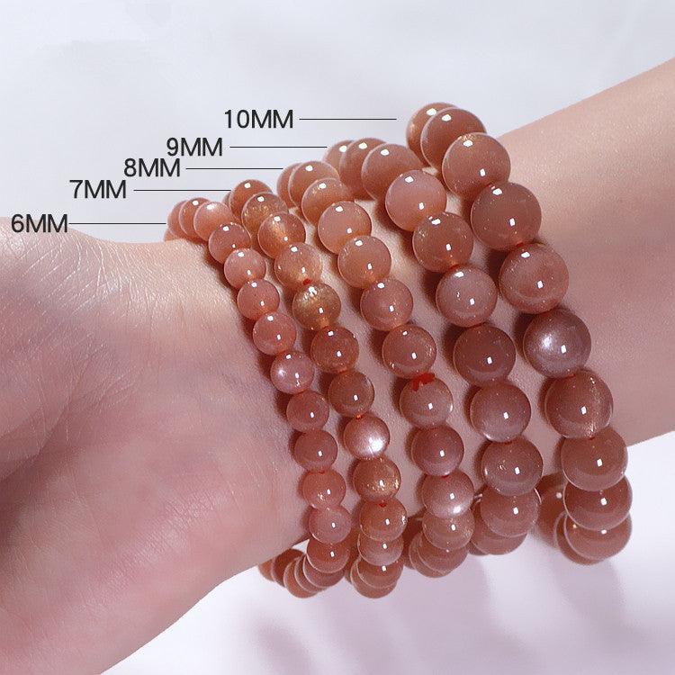 New Natural Orange Moonstone Bracelet Girl - Trendha