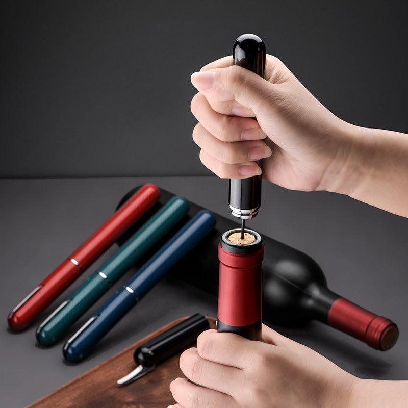 New Red Wine Needle Pen-shaped Air Pressure Bottle Opener Artifact Kitchen Tools Bar Accessories - Trendha