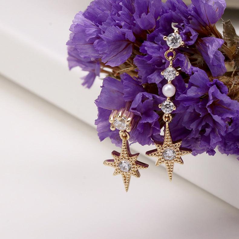 New Sterling Silver Gold Plated Earrings - Trendha