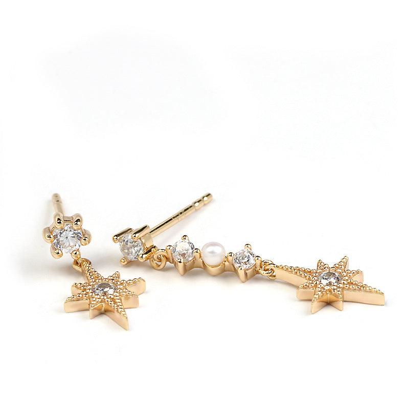 New Sterling Silver Gold Plated Earrings - Trendha
