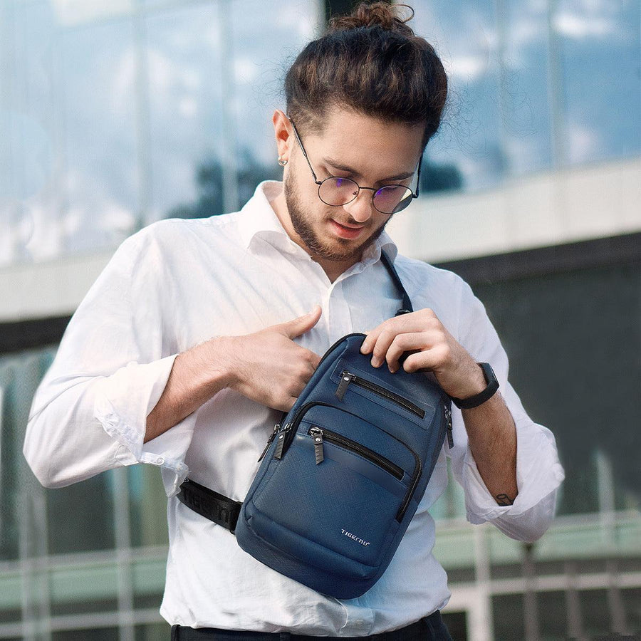 New Waterproof Men's Chest Bag Is Light And Luxurious With Large Capacity - Trendha