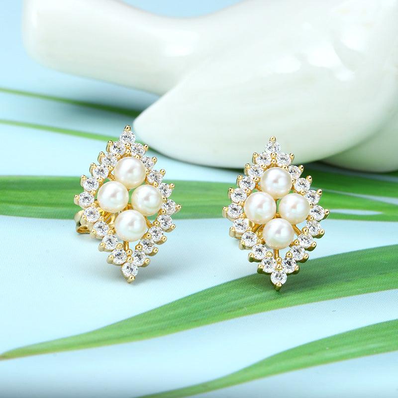 New Women's Natural Pearl Earrings - Trendha
