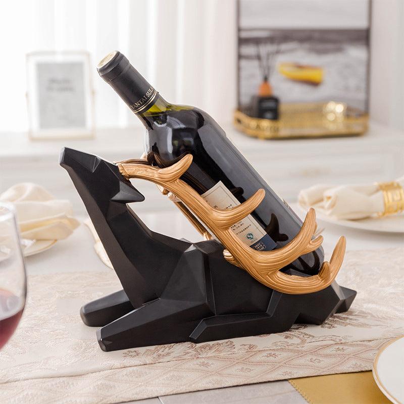 Nordic Light Luxury Wine Rack Deer Decoration Creative Wine Cabinet Dining Table Decoration - Trendha
