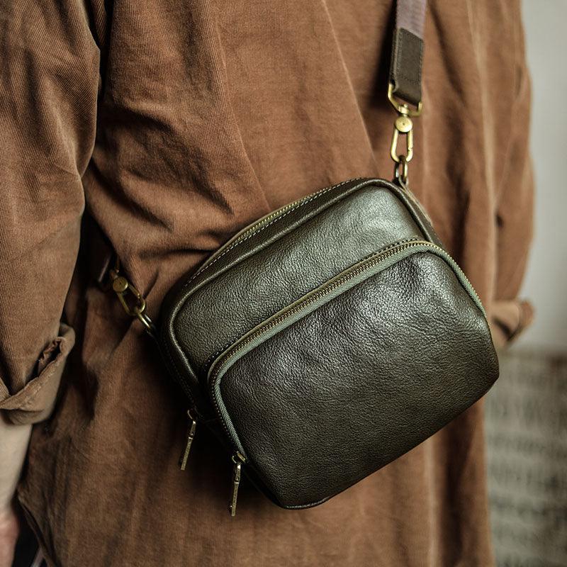Original Cowhide Men's Single Shoulder Crossbody Bag - Trendha