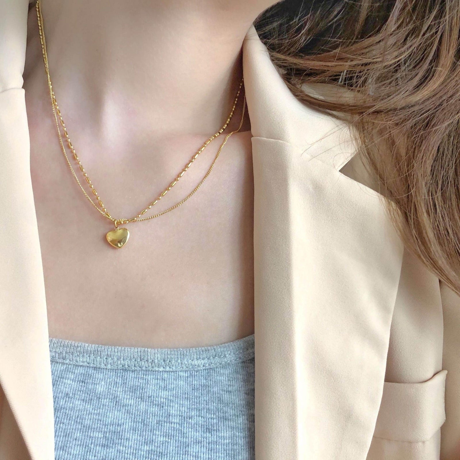 Original Double Layer Love Exquisite Necklace - Trendha