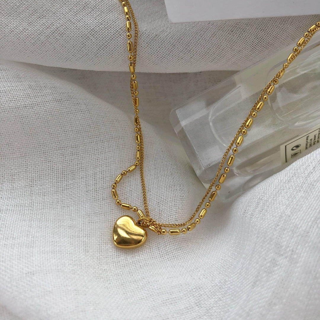 Original Double Layer Love Exquisite Necklace - Trendha