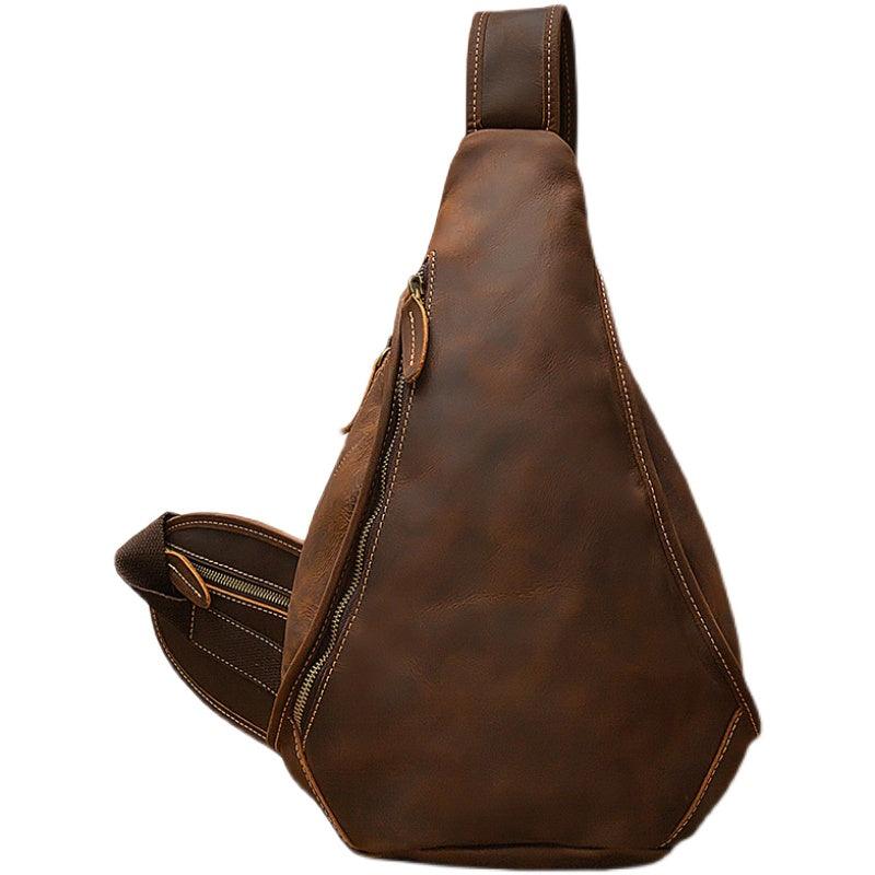 Original Handmade Leather Chest Bag For Men In Europe And America - Trendha