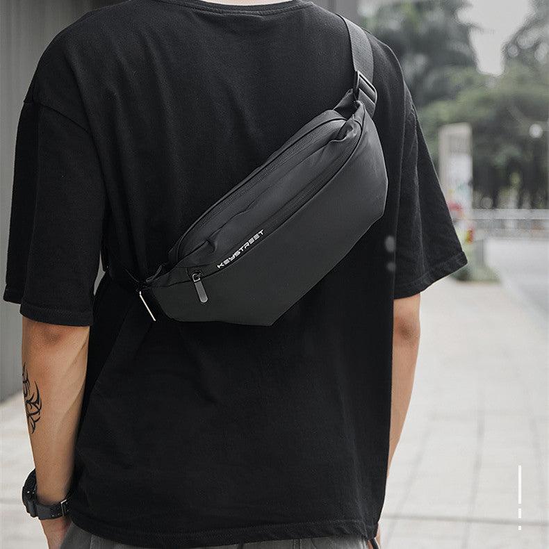 Black Nylon Crossbody Sling Bag