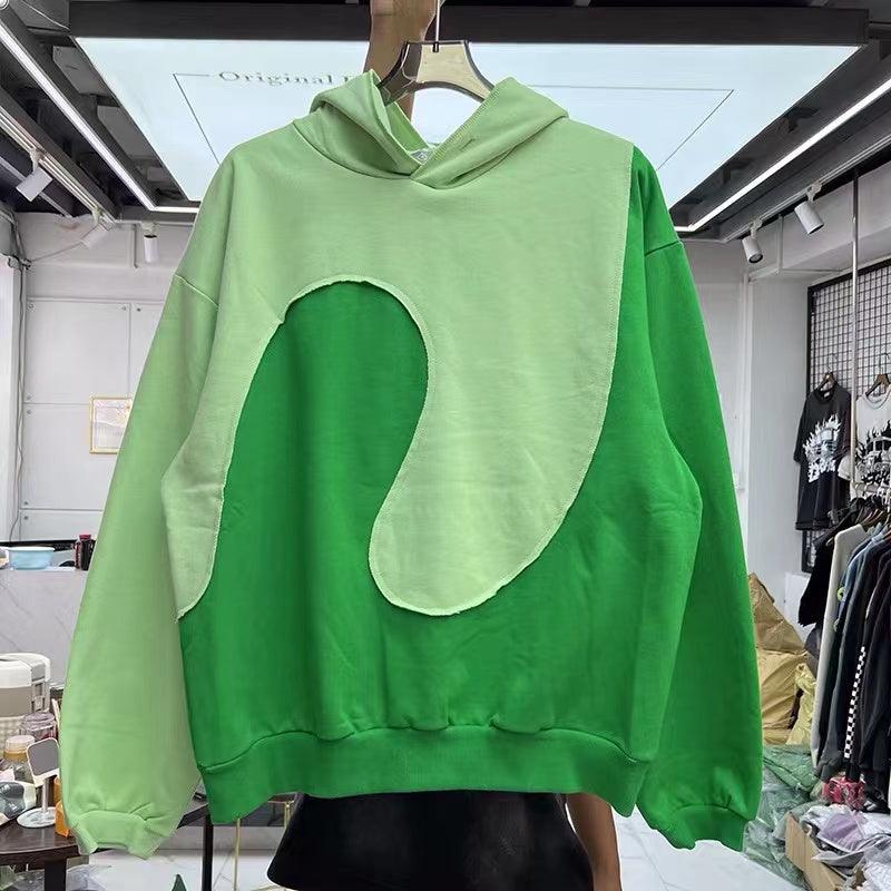 Personalized Patchwork Hooded Sweater For Men - Trendha