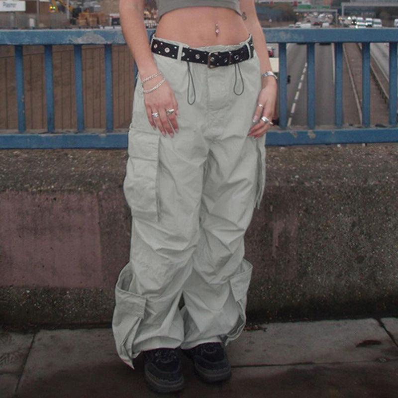Personalized Side Pocket Low Rise Cargo Pants - Trendha